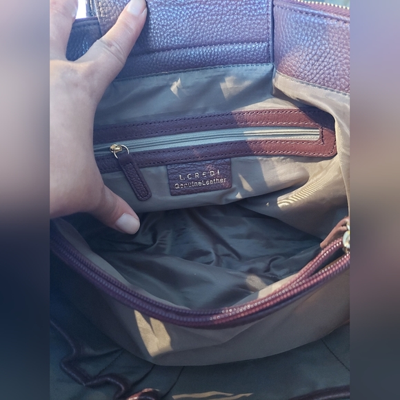 Beautiful auburn handbag by L.Credi - Picture 6 of 11